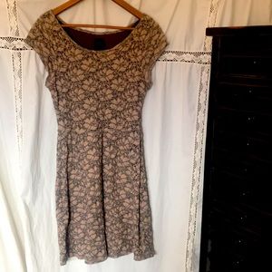 Taupe Lacey Dress from Anthropologie